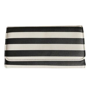 Kut from the Kloth Black and White Striped Wallet/Clutch
